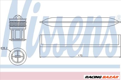 NISSENS 95456 Szárító szűrő - FIAT, ALFA ROMEO, OPEL, LANCIA, VAUXHALL