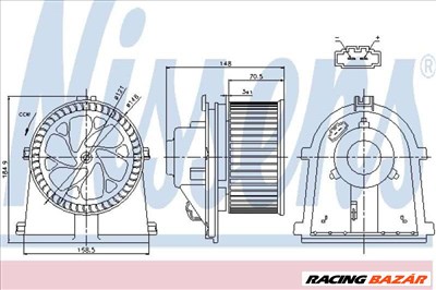 NISSENS 87022 Utastér-ventillátor - SEAT, VOLKSWAGEN, AUDI, SKODA