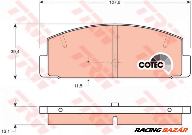 TRW GDB3088 Fékbetét - MAZDA 1. kép