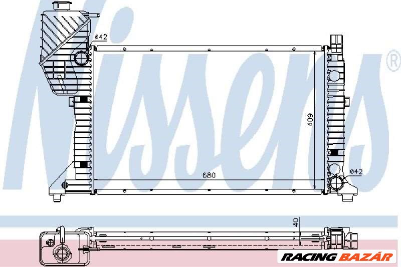 NISSENS 62685A Motorvízhűtő - MERCEDES-BENZ 1. kép
