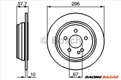 BOSCH 0986479138 Féktárcsa - MERCEDES-BENZ
