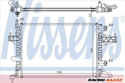 NISSENS 63007 Motorvízhűtő - VAUXHALL, OPEL