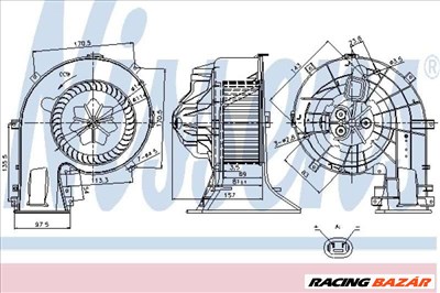 NISSENS 87025 Utastér-ventillátor - SAAB, FIAT, OPEL
