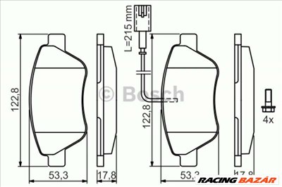 BOSCH 0986424597 Fékbetét - CITROEN, ALFA ROMEO, FIAT, PEUGEOT