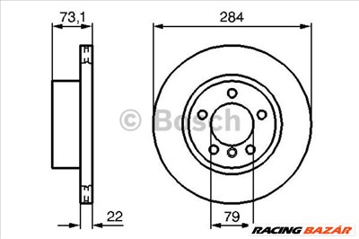 BOSCH 0986479213 Féktárcsa - BMW