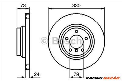 BOSCH 0986479215 Féktárcsa - BMW