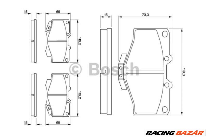 BOSCH 0986424268 Fékbetét - TOYOTA, VOLKSWAGEN 1. kép