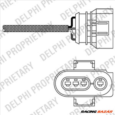 DELPHI ES20256-12B1 Lambdaszonda - VOLKSWAGEN, SEAT, AUDI