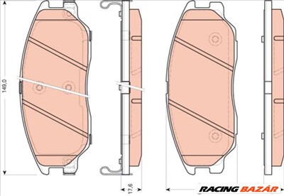 TRW GDB3465 Fékbetét - HYUNDAI