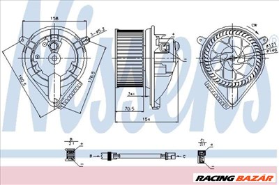NISSENS 87052 Utastér-ventillátor - MERCEDES-BENZ