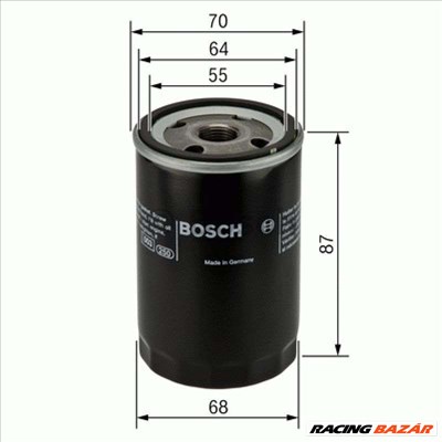 BOSCH 0986452041 Olajszűrő - MITSUBISHI, FIAT, OPEL, NISSAN, LANCIA, MAZDA, ISUZU