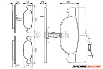 BOSCH 0986424246 Fékbetét - ALFA ROMEO, FIAT, LANCIA