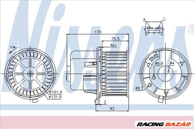 NISSENS 87061 Utastér-ventillátor - FORD