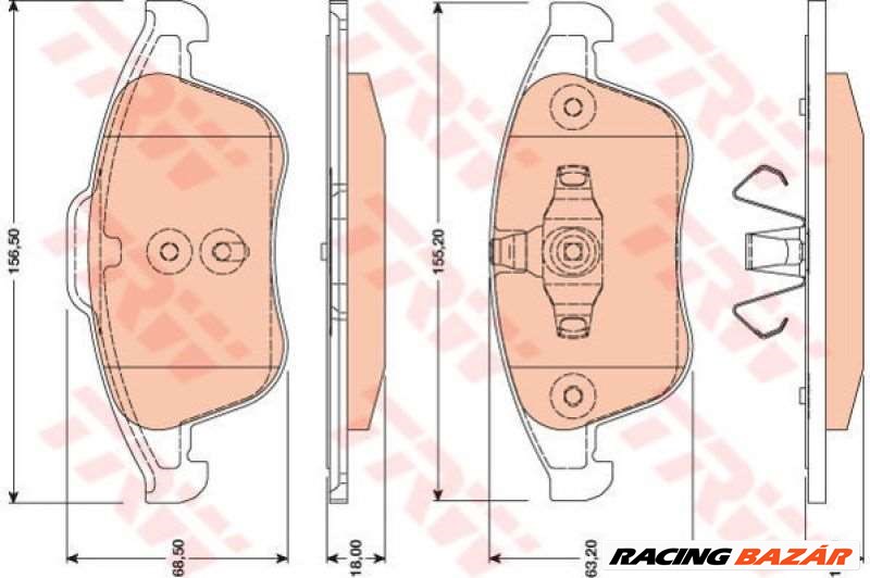 TRW GDB1808 Fékbetét - RENAULT 1. kép