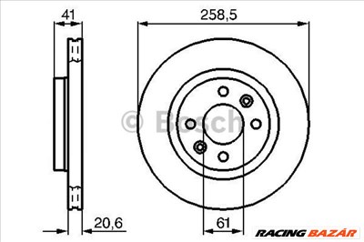 BOSCH 0986478124 Féktárcsa - RENAULT, DACIA, NISSAN