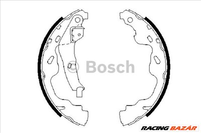 BOSCH 0986487665 Fékpofa - SUZUKI, OPEL, TOYOTA, CITROEN, PEUGEOT, VAUXHALL