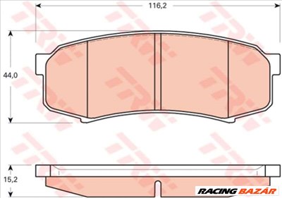 TRW GDB3464 Fékbetét - TOYOTA, LEXUS, MITSUBISHI