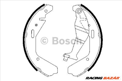 BOSCH 0986487707 Fékpofa - OPEL, VAUXHALL, SUZUKI, SUBARU