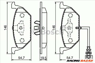 BOSCH 0986494019 Fékbetét - SEAT, VOLKSWAGEN, SKODA, AUDI