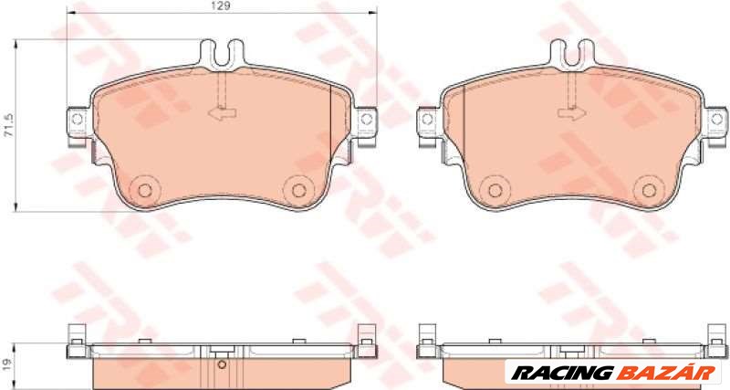 TRW GDB1933 Fékbetét - MERCEDES-BENZ 1. kép