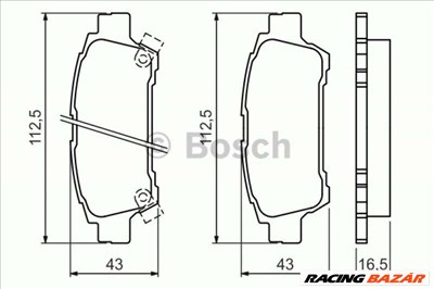 BOSCH 0 986 424 762 Fékbetét - TOYOTA