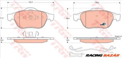 TRW GDB1468 Fékbetét - RENAULT, BMW