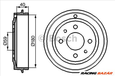 BOSCH 0986477083 Fékdob - FIAT, LANCIA, FORD