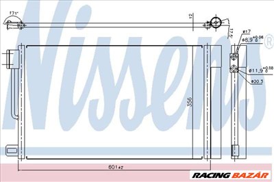 NISSENS 94973 Klímahűtő - OPEL, FIAT, CITROEN, PEUGEOT, ALFA ROMEO, VAUXHALL