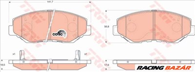 TRW GDB3325 Fékbetét - HONDA