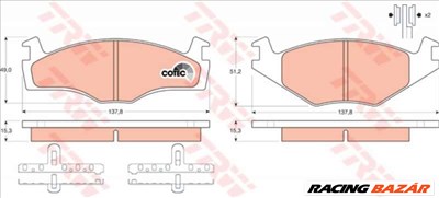 TRW GDB459 Fékbetét - VOLKSWAGEN, SEAT