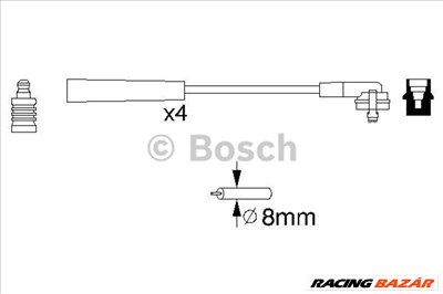 BOSCH 0986356700 Gyújtókábel készlet - FORD