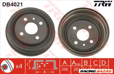 TRW db4021 Fékdob - OPEL, VAUXHALL