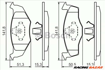 BOSCH 0986424449 Fékbetét - VOLKSWAGEN, SEAT