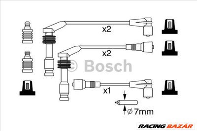 BOSCH 0986357242 Gyújtókábel készlet - OPEL, VAUXHALL