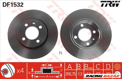 TRW DF1532 Féktárcsa - VOLKSWAGEN, SEAT