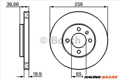 BOSCH 0986478308 Féktárcsa - VOLKSWAGEN, SEAT