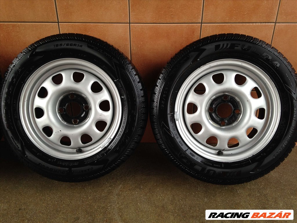 VW 14" LEMEZFELNI 4X100 NYÁRI 195/60R14 GUMIVAL OLCSÓN!!! 3. kép