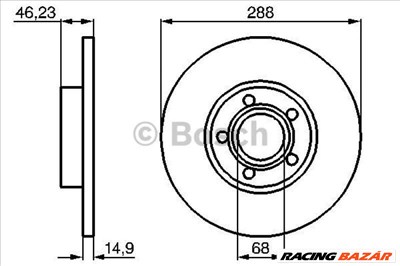 BOSCH 0986478545 Féktárcsa - AUDI