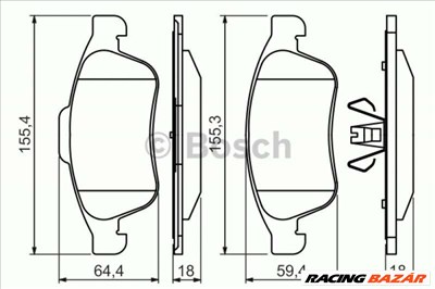 BOSCH 0986494441 Fékbetét - RENAULT, DACIA