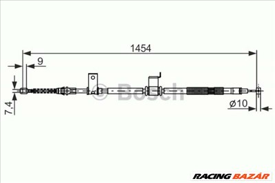 BOSCH 1987482294 Kézifék bowden - CHEVROLET, OPEL, VAUXHALL