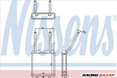 NISSENS 726531 Fűtésradiátor - OPEL, VAUXHALL