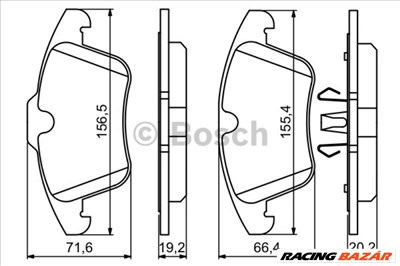 BOSCH 0986494246 Fékbetét - VOLVO, LAND ROVER