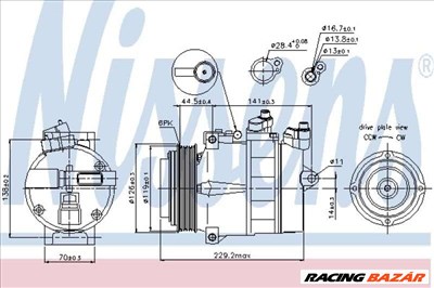 NISSENS 89022 Klímakompresszor - MERCEDES-BENZ, MAZDA, OPEL