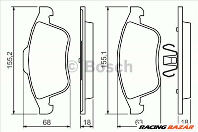 BOSCH 0986494401 Fékbetét - RENAULT