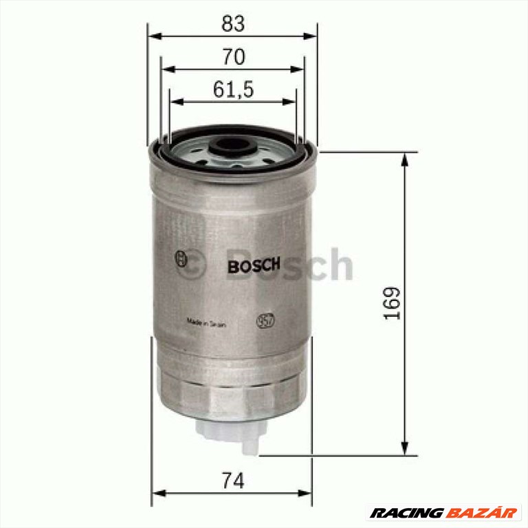 BOSCH 1457434198 Üzemanyagszűrő - ALFA ROMEO, LANCIA, FIAT, HYUNDAI 1. kép