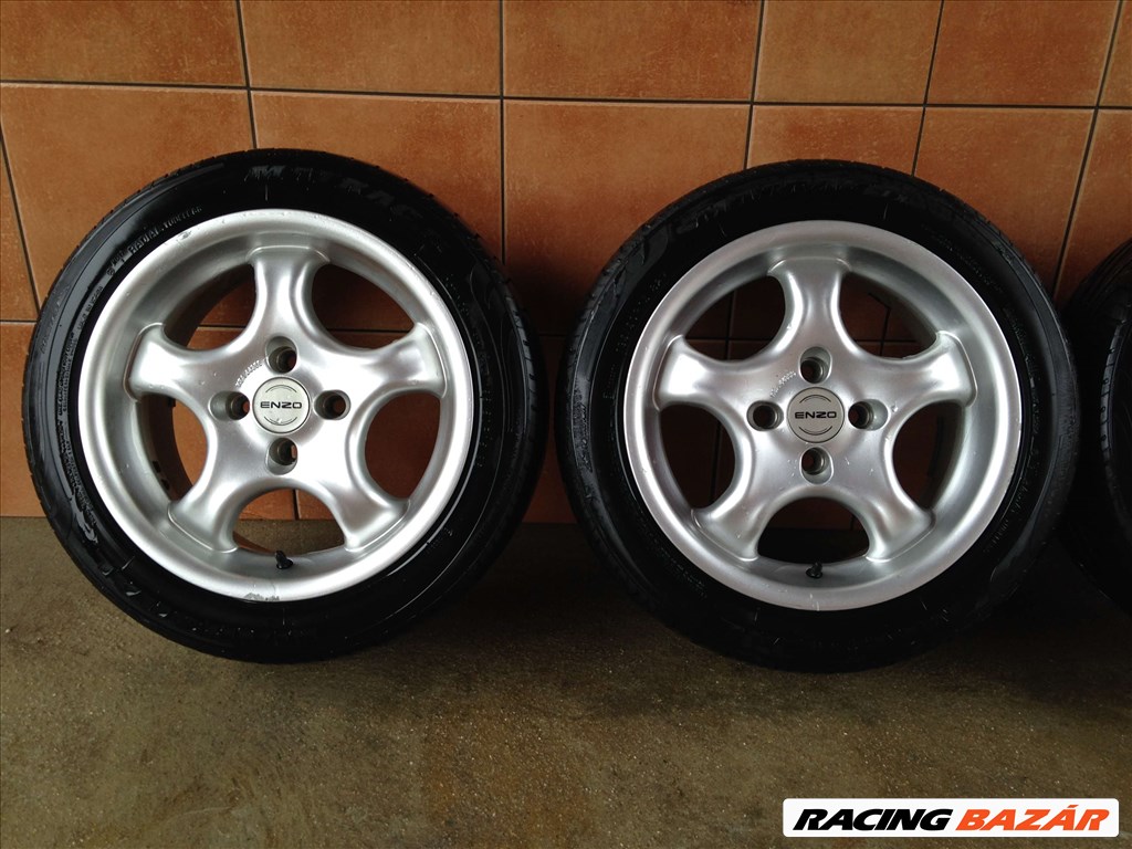 ENZO 15" ALUFELNI 4X100 NYÁRI 195/50R15 GUMIKKAL OLCSÓN!!! 2. kép