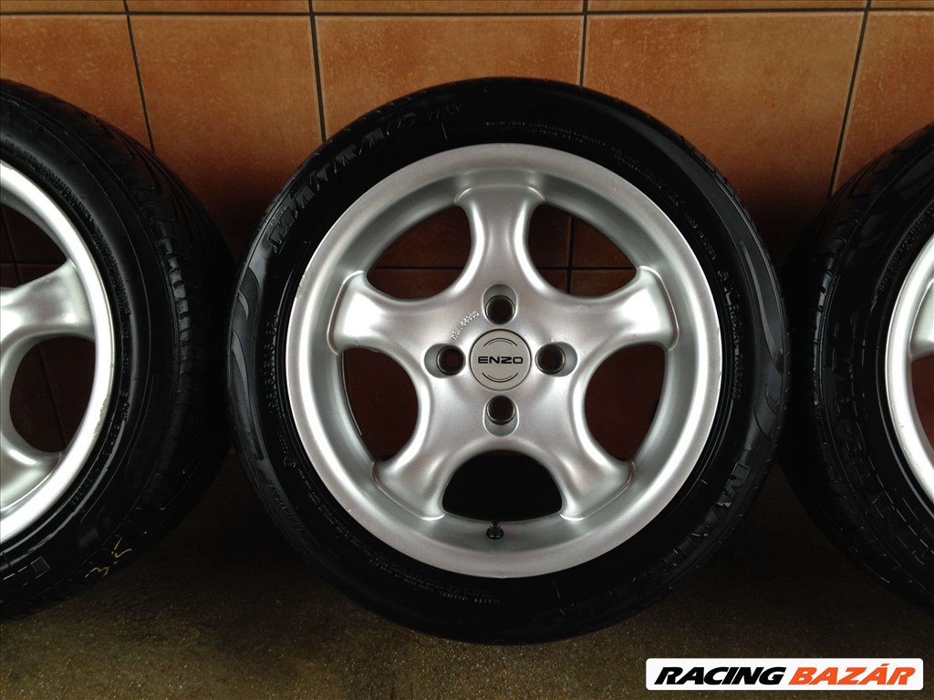 ENZO 15" ALUFELNI 4X100 NYÁRI 195/50R15 GUMIKKAL OLCSÓN!!! 4. kép