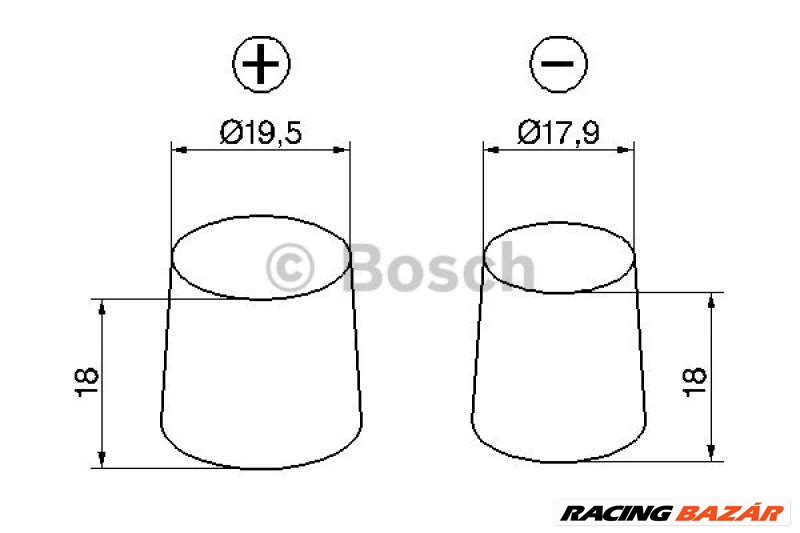 BOSCH 0092S40100 Akkumulátor - BMW, PORSCHE, JAGUAR, VOLKSWAGEN, OPEL, FORD, CHEVROLET 1. kép