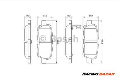 BOSCH 0986494090 Fékbetét - NISSAN, SUZUKI, RENAULT