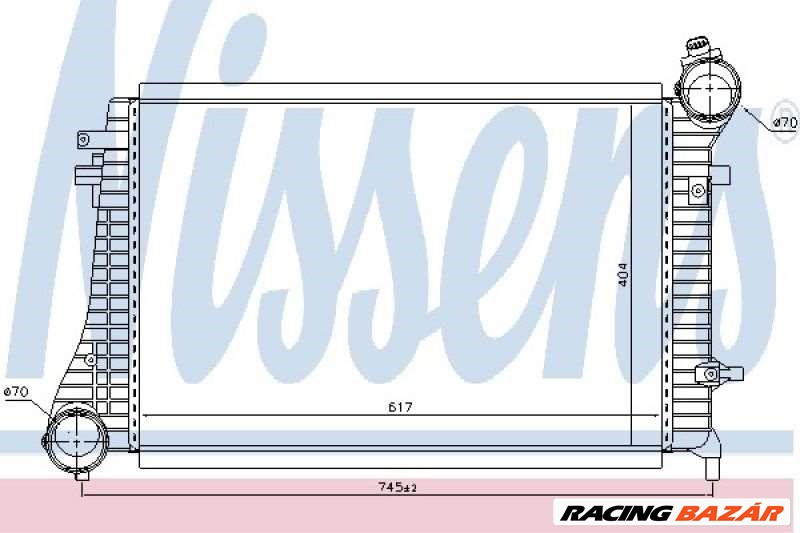 NISSENS 96619 Intercooler - VOLKSWAGEN, SKODA, AUDI, SEAT 1. kép